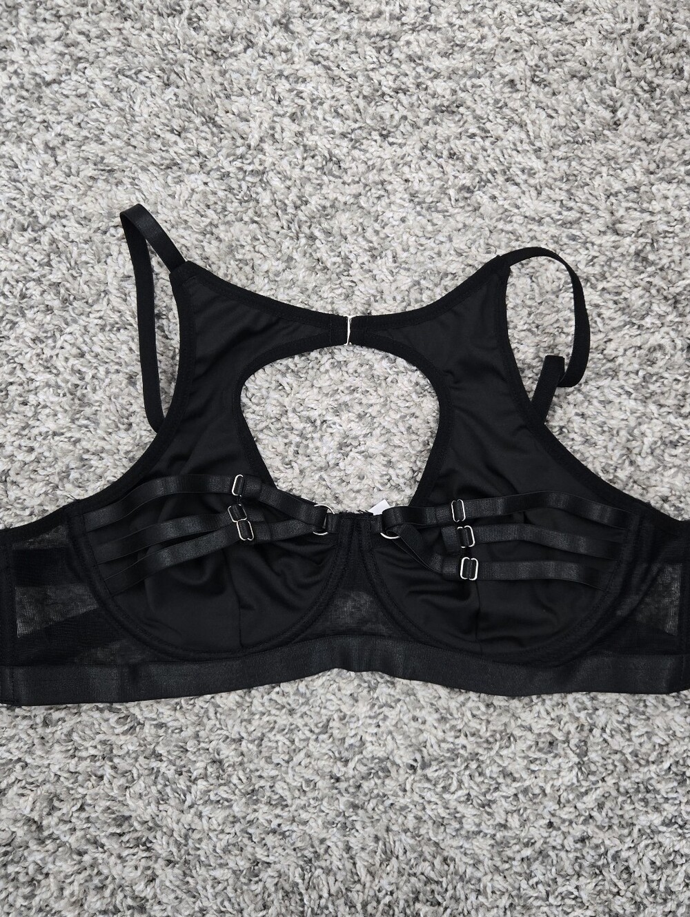 Black High Neck Underwire Bra